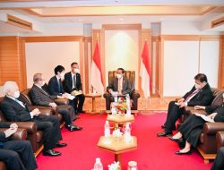 Airlangga Dampingi Jokowi Temui Liga Parlementer Jepang-Indonesia