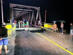 Hujan Lebat Bikin Oprit Jembatan Lintas  Seram Rusak, BJPN Maluku Hari Ini Tangani Kerusakan