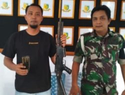 Warga Serahkan Senpi Rakitan ke Pomdam di Masohi