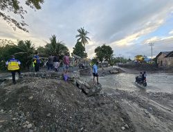 Jembatan Sementara Air Buaya Tuntas, Jembatan Permanennya Kembali Dibangun