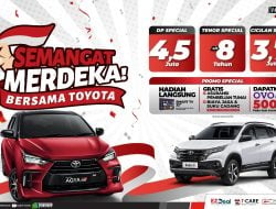 Hasjrat Toyota Berikan Promo HUT RI, DP Rp4,5 Juta, Cicilan Hanya Rp3,7 Juta